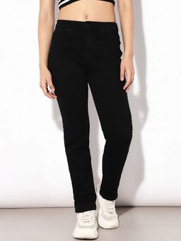 ONLY - Black Solid Slim Fit Jeans
