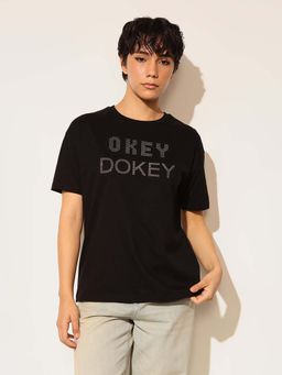 ONLY - Black Embellished Regular Fit T-Shirt