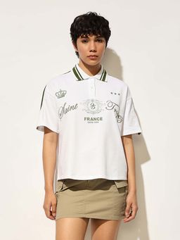 ONLY - White Printed Regular Fit Top