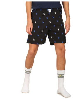 U.S. POLO ASSN. - Men Black I710 Comfort Fit Print Cotton Boxer Black
