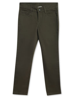 Cantabil - Boys Solid Olive Casual Trouser