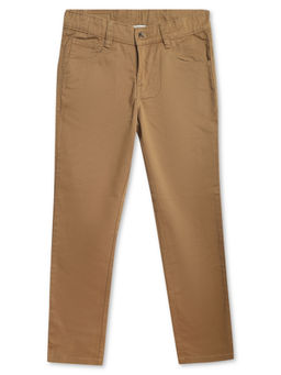 Cantabil - Boys Solid Beige Casual Trouser