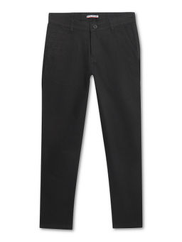 Cantabil - Boys Self-Design Black Casual Trouser