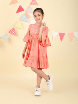 Fabindia - Coral Cotton Chikankari Dress