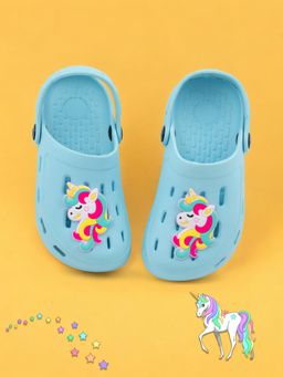 Yellow Bee - Whimsical and Comfy Unicorn Charm Clogs- Blue