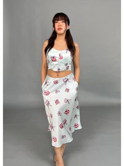 Make believe by Ritika - Amara Baby Blue Corset Crop Top