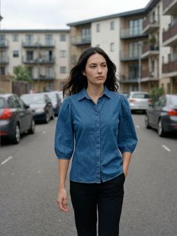 DaKauz - Minimal Puff Denim Shirt