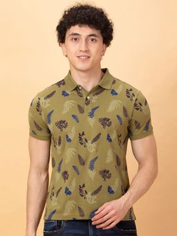 Being Human - Garments Men's Collar Neck Olive Polo T-Shirt