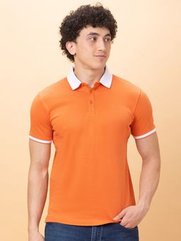 Being Human - Garments Men's Collar Neck Orange Polo T-Shirt
