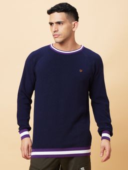 Being Human - Garments Men's Crew Neck Navy Blue T-Shirt