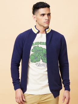 Being Human - Midnight Blue Regular Fit Round Neck Men's T-Shirt by Being Human Clothing