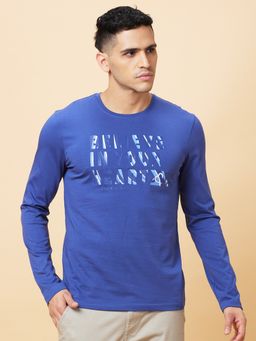 Being Human - Garments Men's Crew Neck Navy Blue T-Shirt
