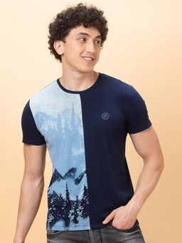 Being Human - Garments Men's Crew Neck Navy Blue T-Shirt