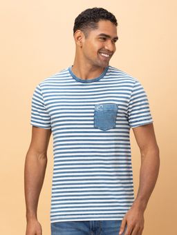 Being Human - Garments Men's Crew Neck Lite Wash Blue T-Shirt