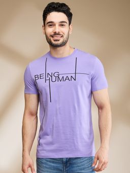 Being Human - Garments Men's Crew Neck Purple T-Shirt