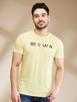 Being Human - Garments Men's Crew Neck Yellow T-Shirt