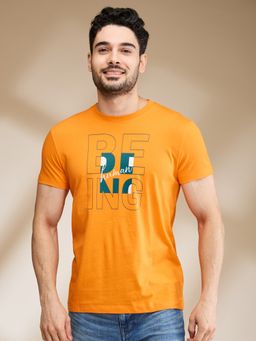 Being Human - Garments Men's Crew Neck Orange T-Shirt