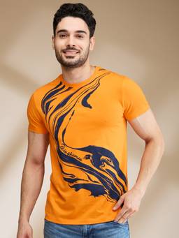 Being Human - Garments Men's Crew Neck Orange T-Shirt