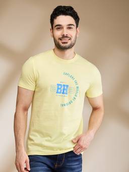 Being Human - Garments Men's Crew Neck Yellow T-Shirt