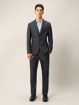 Arrow - Mens Tailored Fit Dobby Ceremony Grey Suit Set