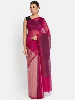 Fabindia - Cotton Silk Colorblock Saree