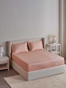 Ddecor Live Beautiful - Excellence Collection Cotton 210Tc Super King Bedsheet With 2 Covers