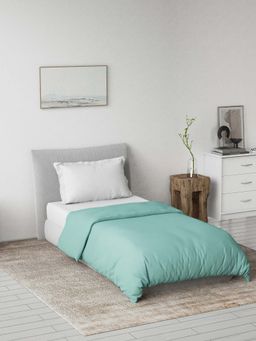 Ddecor Live Beautiful - Creme Collection Cotton Reversible Single Winter Quilt-Turquoise