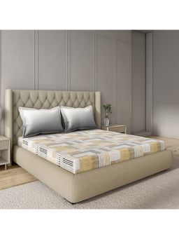 GM - 100% Cotton Multi-Color Digital Printed 144TC King Bedsheet with 2 Pillow Covers