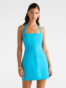 Forever New - Stevie Halter Neck Linen Mini Dress