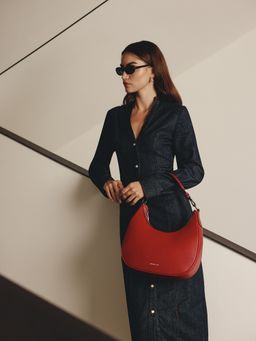 MIRAGGIO - Red Agnes Solid Shoulder Bag (Medium)