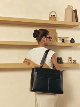 MIRAGGIO - Black Milenna 14 Inch Laptop Tote Bag (Large)