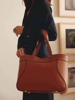 MIRAGGIO - Brown Samantha 14 Inch Laptop Tote Bag (Large)