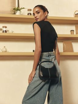 MIRAGGIO - Black Lily Crossbody Sling Bag (Small)