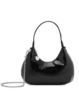 MIRAGGIO - Black Maisie Shoulder Bag With Detachable Chain (Medium)