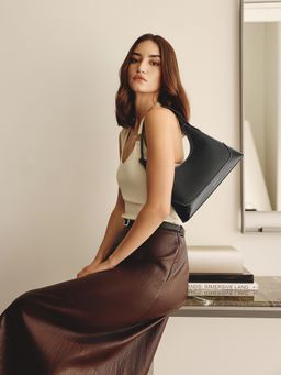 MIRAGGIO - Jolene Shoulder Bag-Black (Medium)