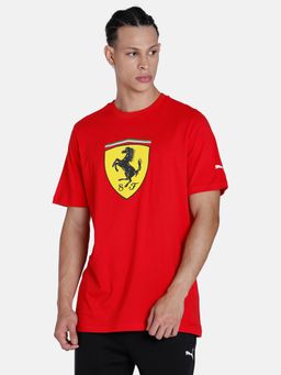 Puma - Ferrari Race Big Shield Mens Red T-shirt