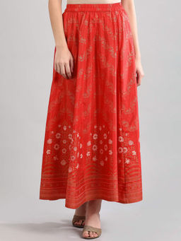 Aurelia - Red Printed Skirt