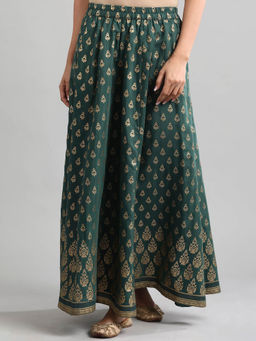 Aurelia - Teal Printed Skirt