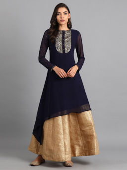 WISHFUL by W - Gold Jacquard Skirt