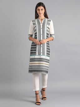 W - White Dobby Kurta