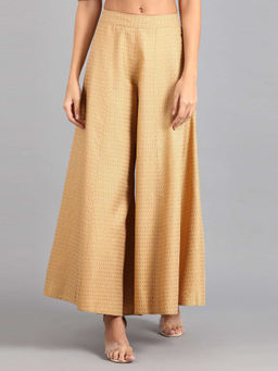 W - Beige Printed Palazzo