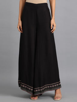 W - Black Flared Palazzo