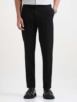 Arrow Newyork - Men Black Mid Rise Super Slim Fit Trouser