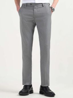 Arrow - Men Grey Super Slim Fit Dobby Trouser