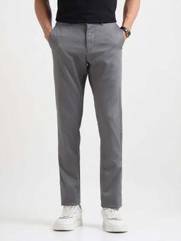 Arrow Sports - Men Grey Slim Fit Auto Flex Plus Trouser