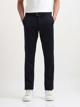 Arrow Sports - Men Navy Blue Slim Fit Auto Flex Plus Trouser