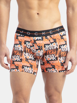 Jockey - NY03 Men Super Combed Cotton Elastane Printed Boxer Brief - Flamingo