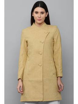 Allen Solly - Women Yellow Solid Casual Jacket