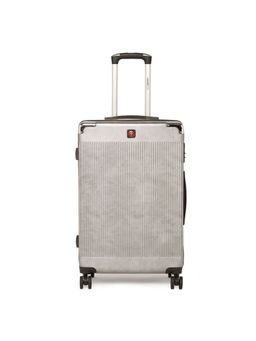 Swiss Brand - GENEVE Silver Color ABS Material Hard 25" Medium Trolley