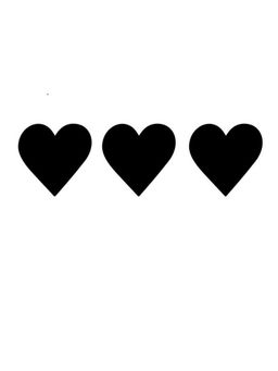 eCraftIndia - Set of 3 "Hearts" Black Wood Wall Art Cut out, Ready to Hang Home Decor